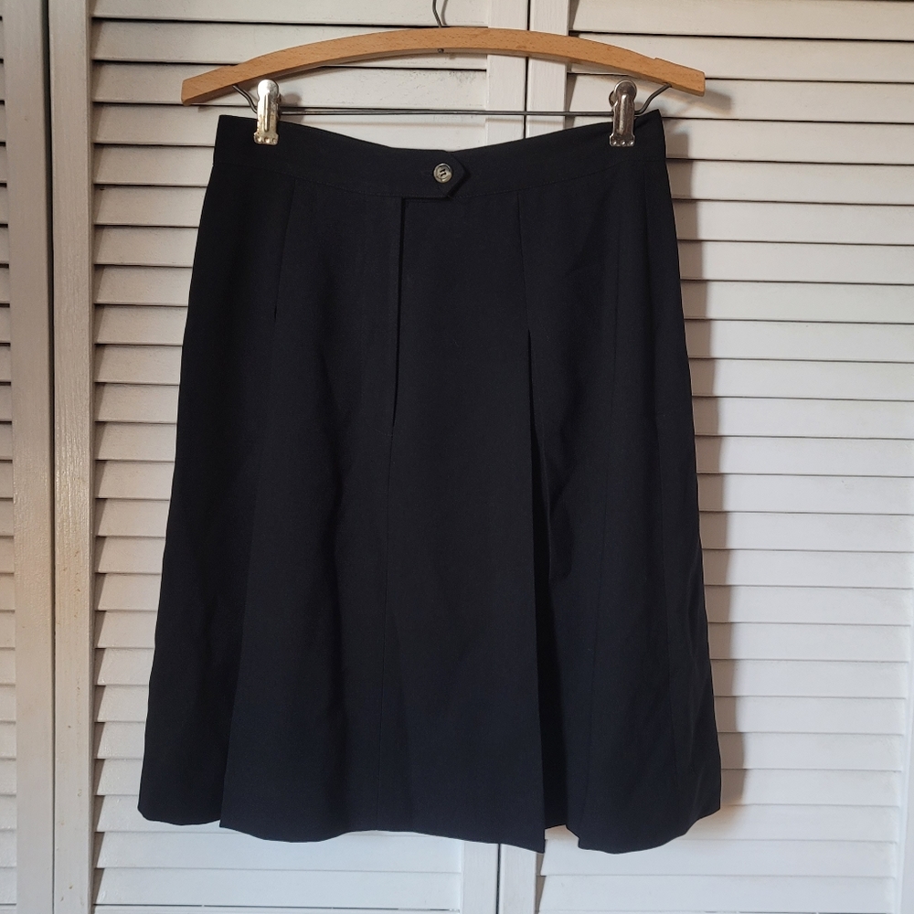 EVAN PICONE Black Pleaded Skirt, Size 8
